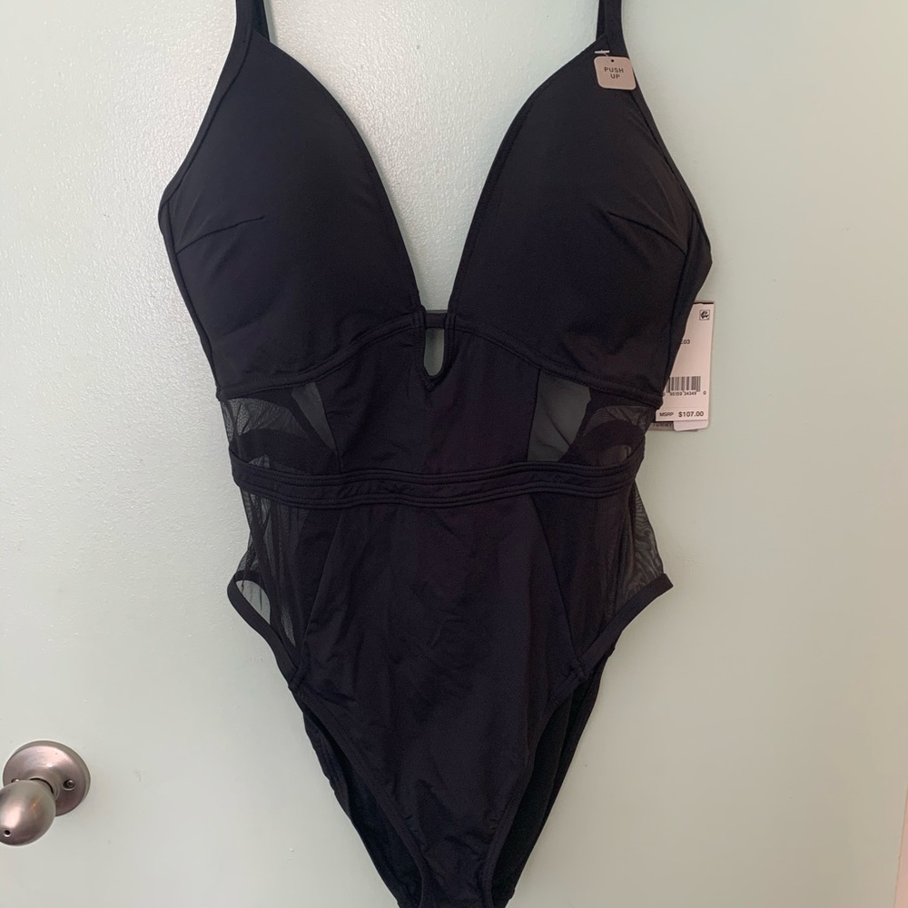 One piece bikini with shear sides